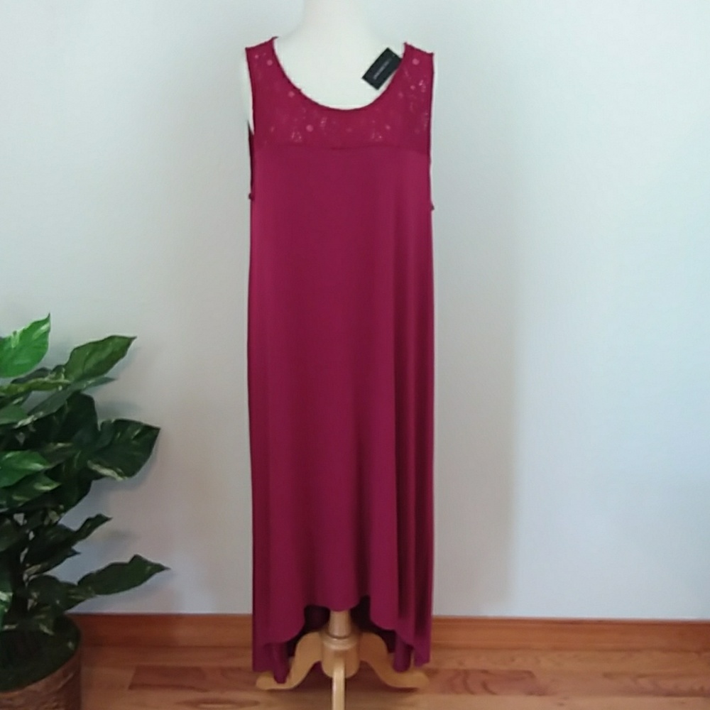 New Lane Bryant Sleeveless Dress Asymmetrical Hem